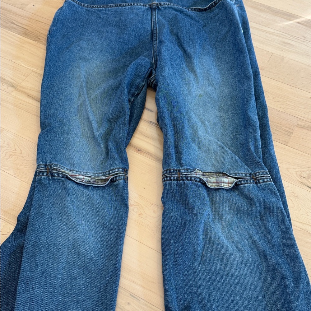 Cottagecore-Distressed Patchwork Knee-Denim Jean … - image 3